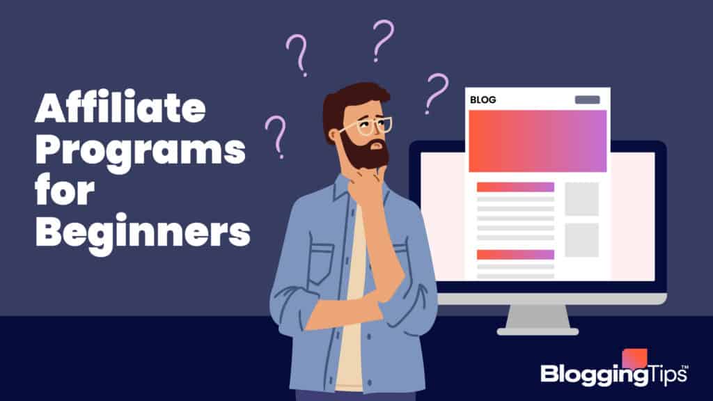 vector graphic showing an illustration of affiliate programs for beginners