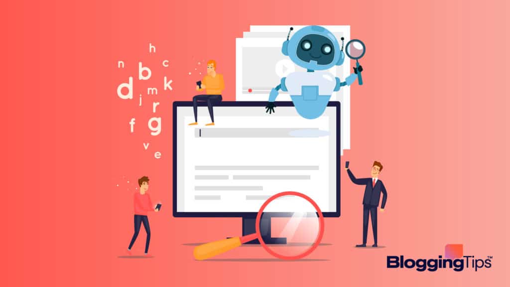 vector graphic showing an illustration of ai written blogs