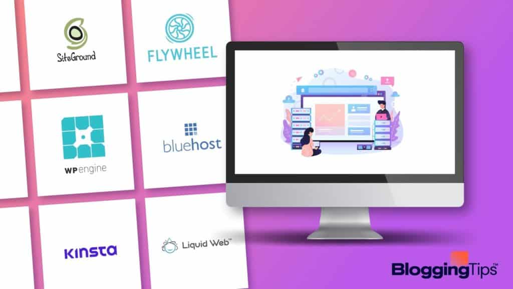 vector graphic showing a handful of the best managed wordpress hosting company logos