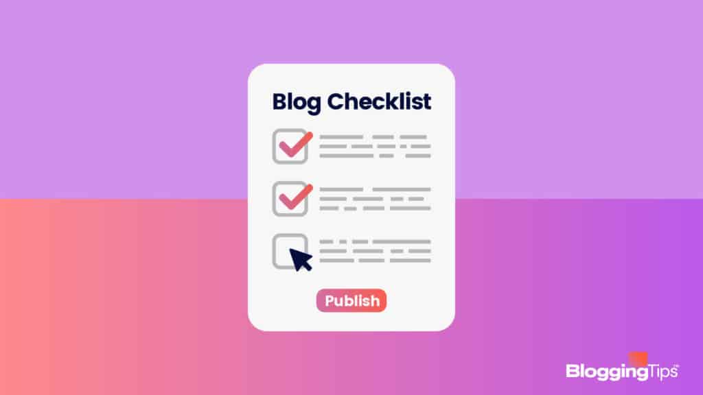 image showing a blog checklist on a tablet against a plain background
