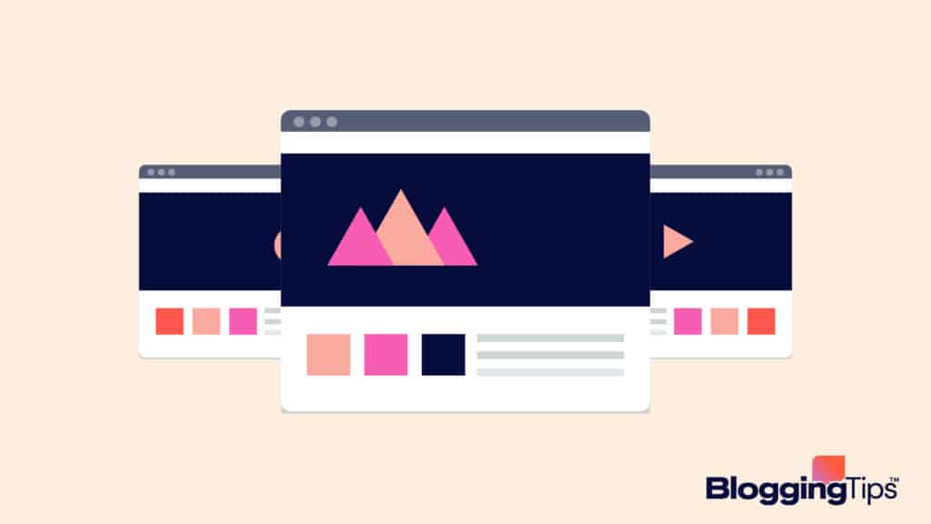 image showing a generic blog post template in a browser window