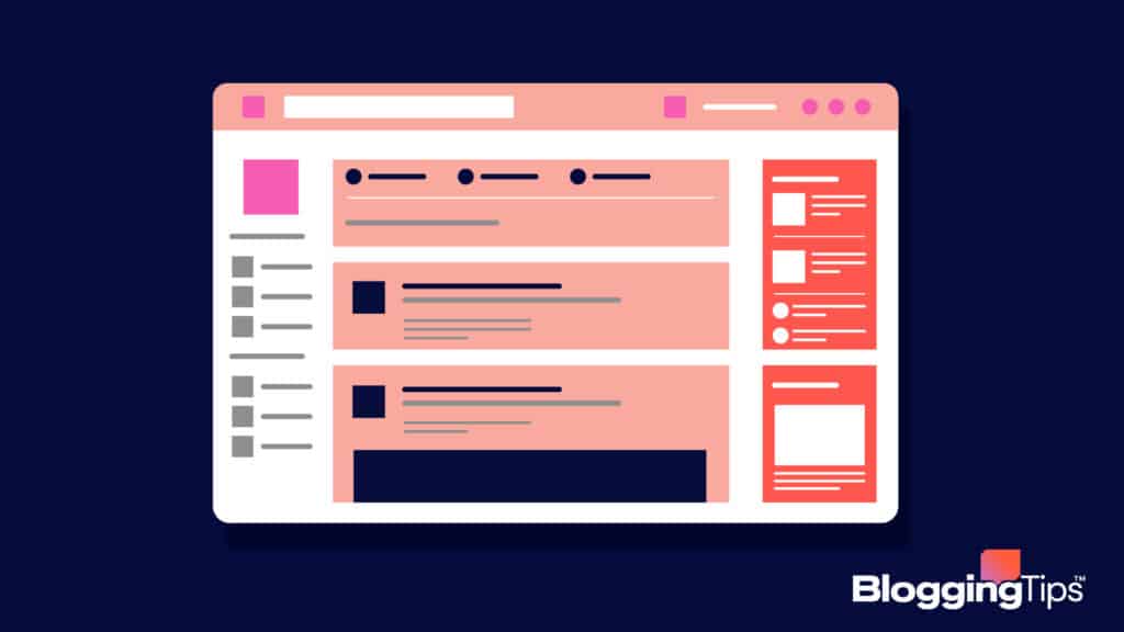 image showing a generic blog post template in a browser window