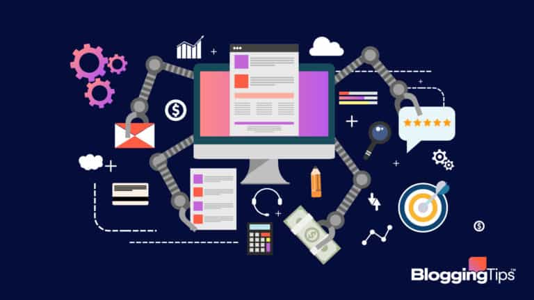 vector graphic showing a variety of elements related to business sales software