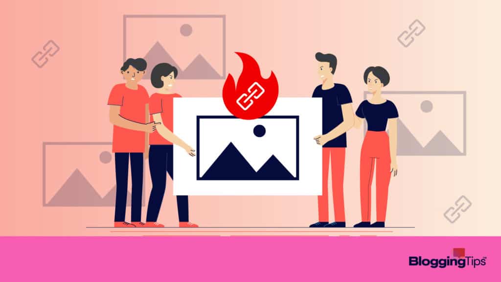 vector graphic showing an illustration of hotlinking