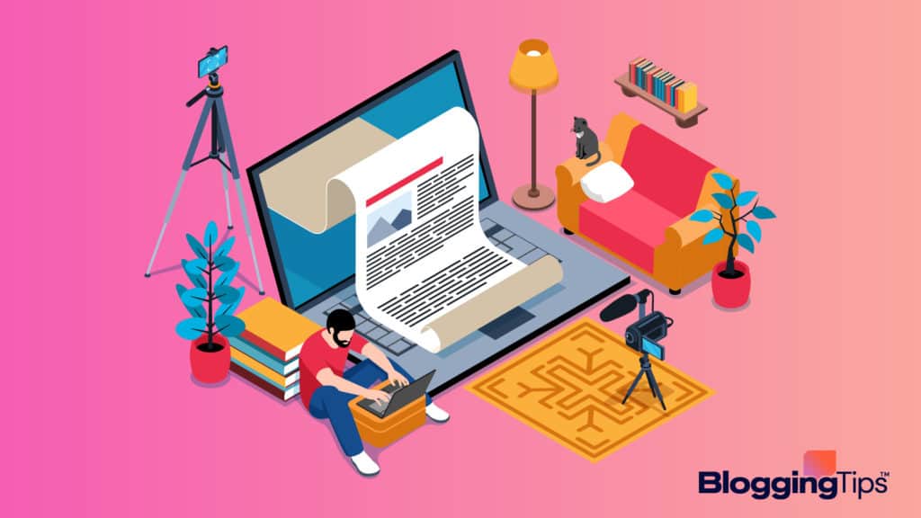 vector illustration showing how to blog