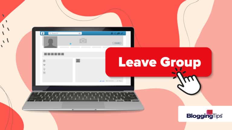 vector graphic showing a header image for how to leave a facebook group