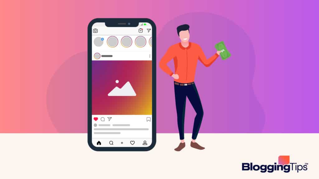 graphic illustration showing how to make money on social media