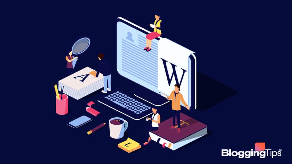 vector illustration showing how to publish a blog post