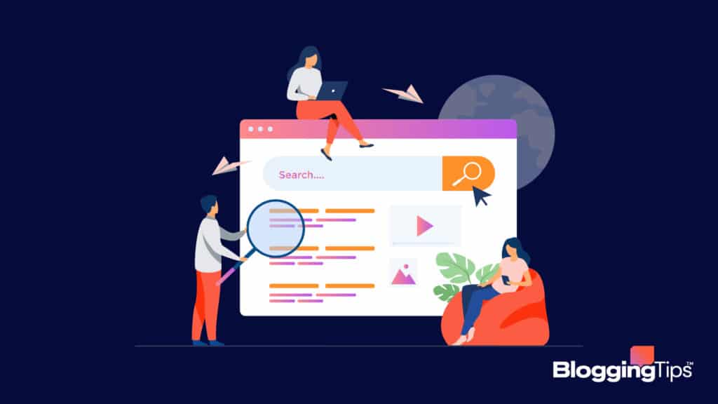 vector graphic showing an illustration of organic SEO optimization