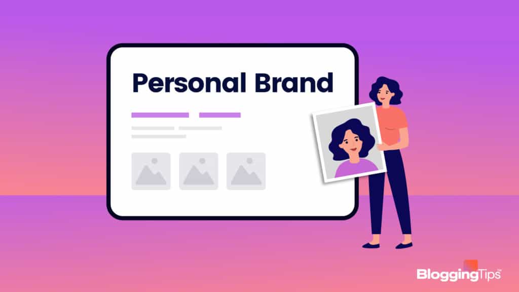 vector graphic showing an illustration of a personal brand - for a personal blog