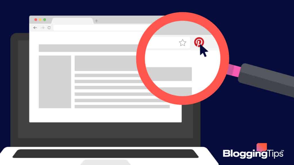 image showing a vector illustration of pinterest chrome extensions on a browser