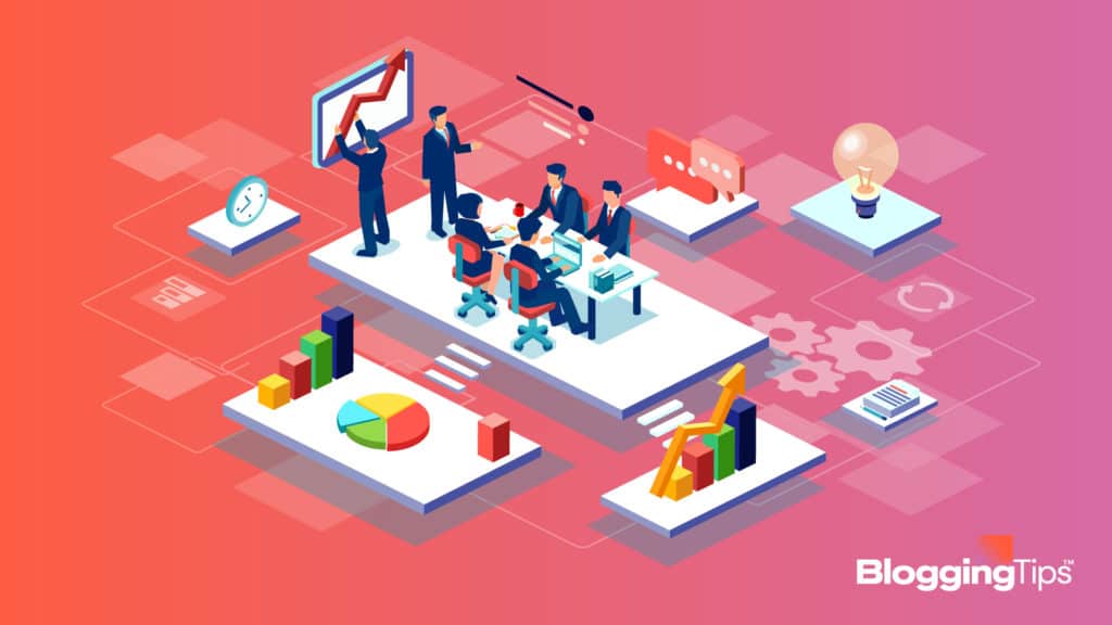 vector graphic showing an illustration of seo for enterprise