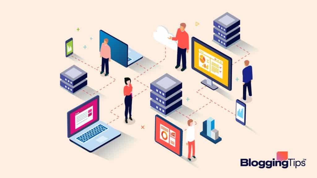 vector graphic showing an illustration of seo for enterprise
