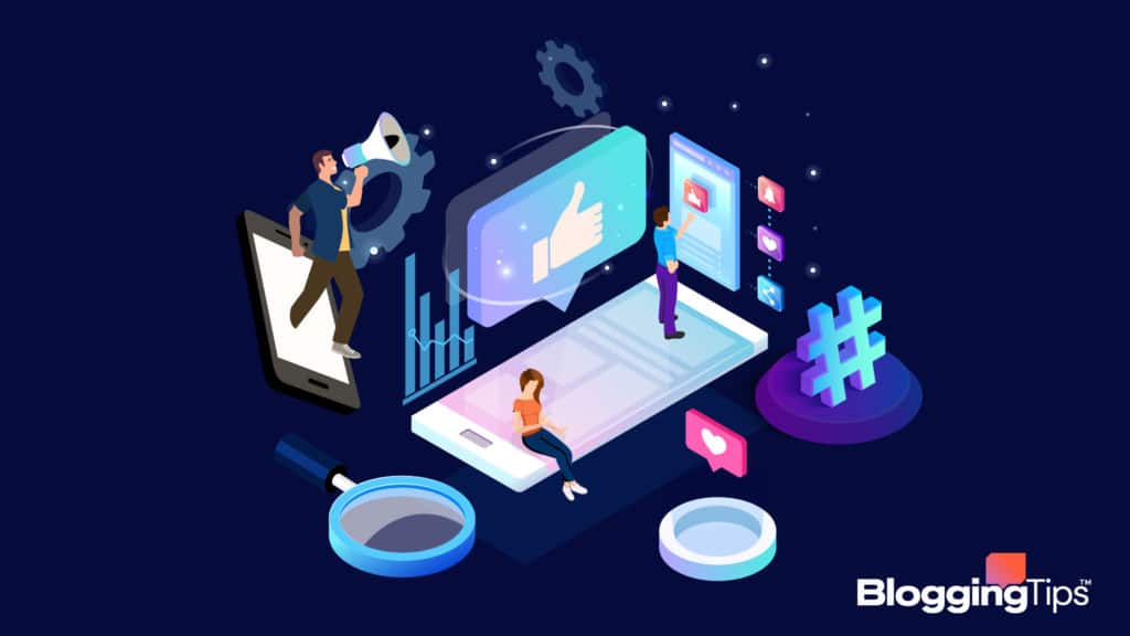 vector illustration showing social media engagement