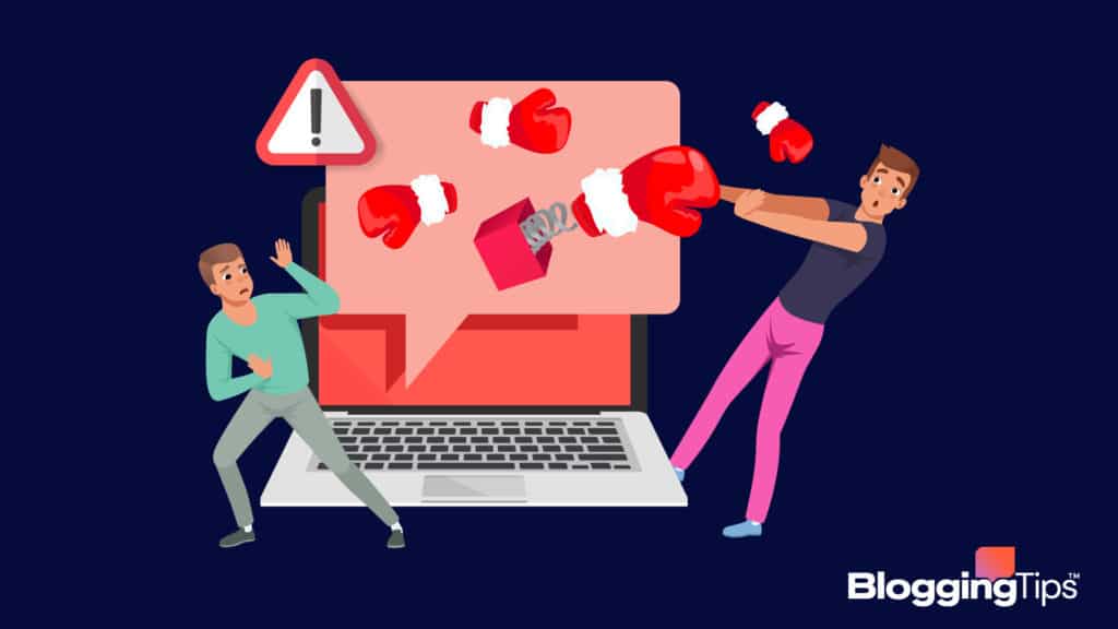 vector graphic showing people making clear website mistakes