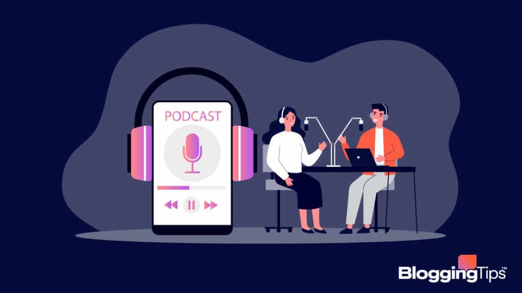 header graphic that explains in visual format "what is a podcast"