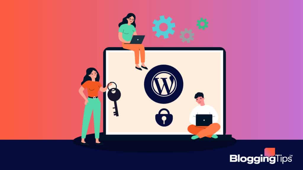 vector illustration showing elements related to wordpress security plugins