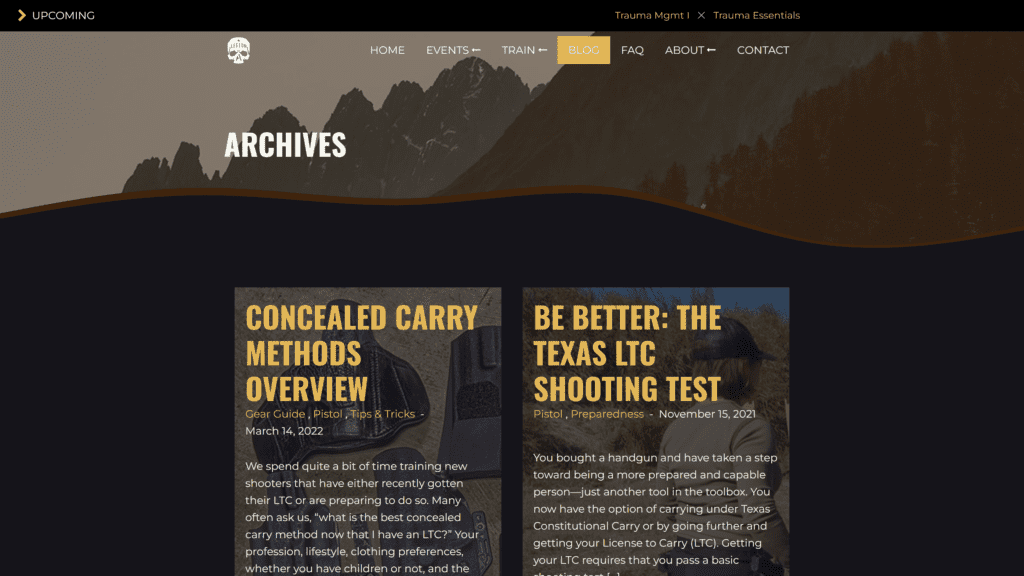 screenshot of the atomic legion homepage