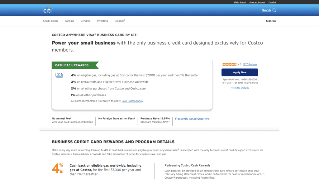 Costco Anywhere Business Card