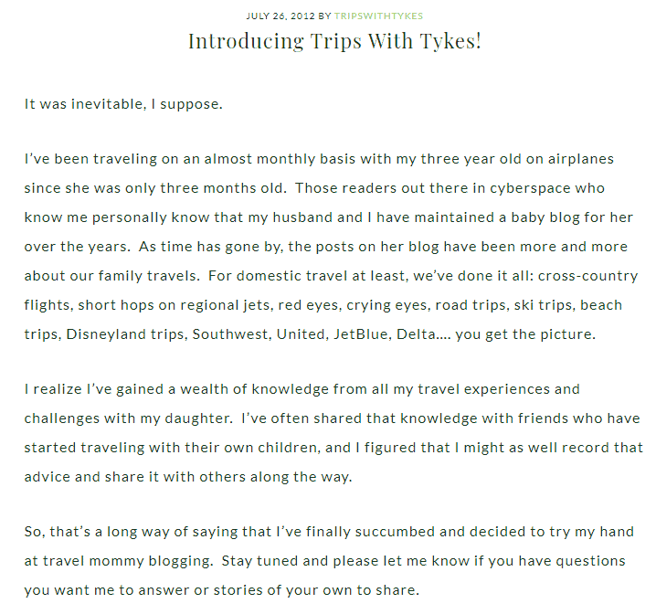 first blog posts