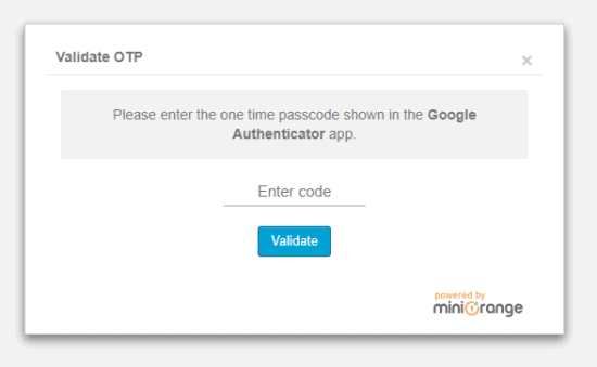 screenshot of the google authenticator screenshot