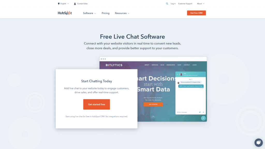 HubSpot Live Chat