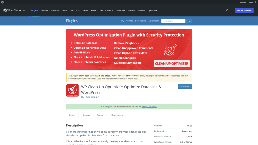 WP Clean Up Optimizer