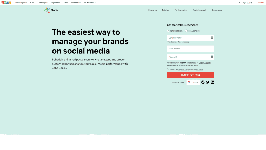 Zoho Social